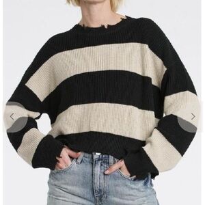 Pistola Eva Sweater Black / Oatmeal Stripe Medium